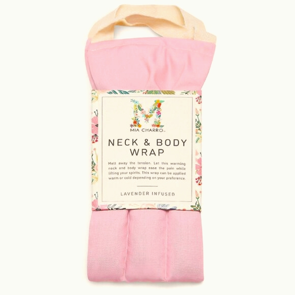 Spa Beauty Aromatherapy Lavender Infused Neck Body Wrap Pillow, Mia Charro NEW
